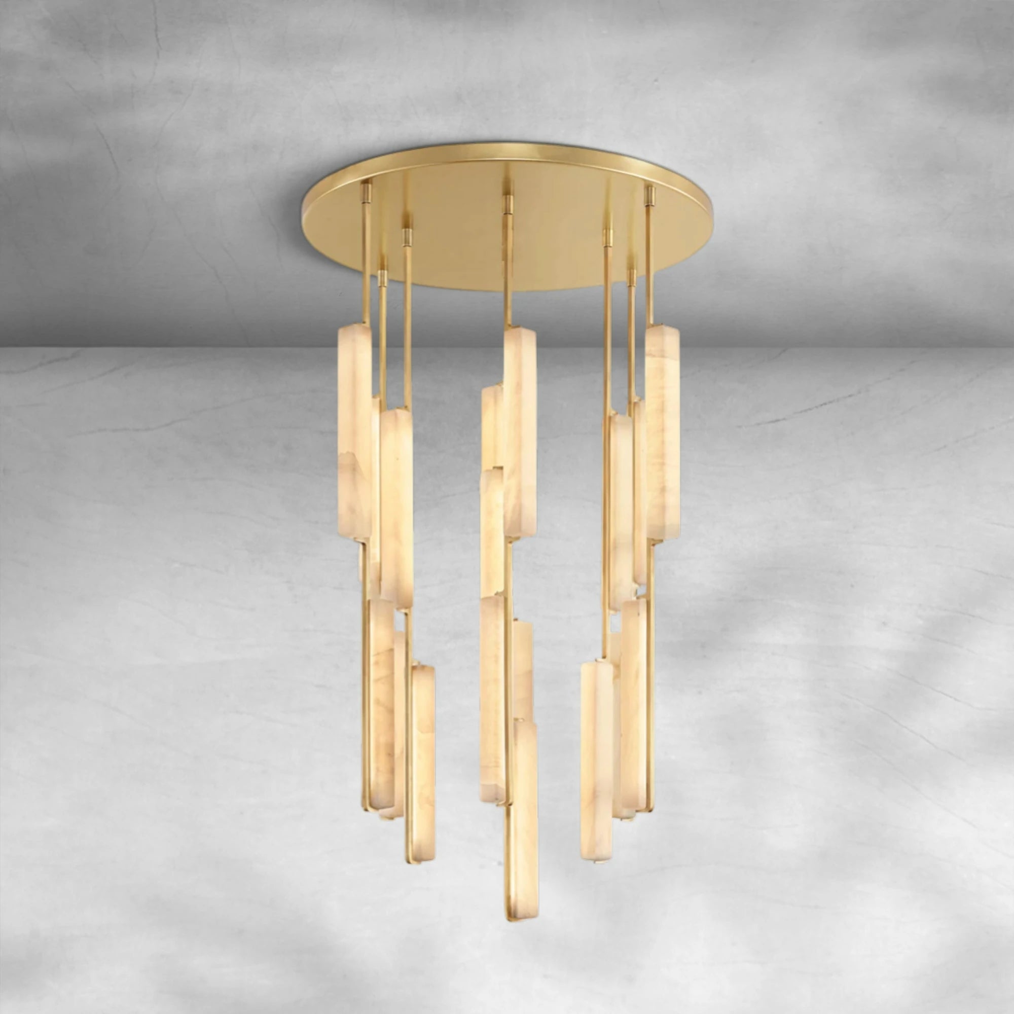 Auduban Alabaster Round Chandelier