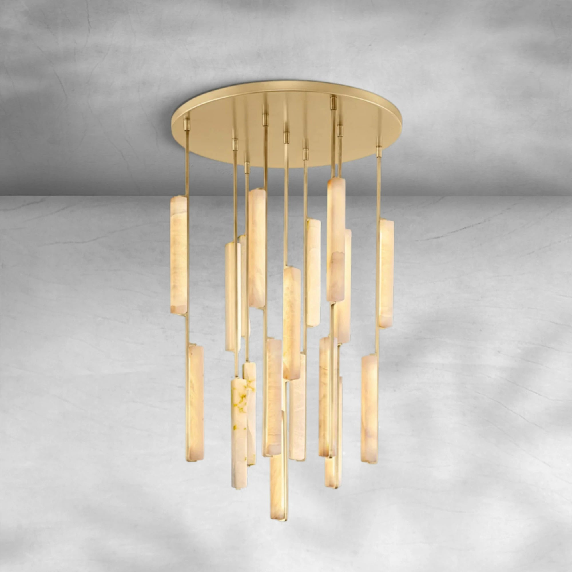 Auduban Alabaster Round Chandelier