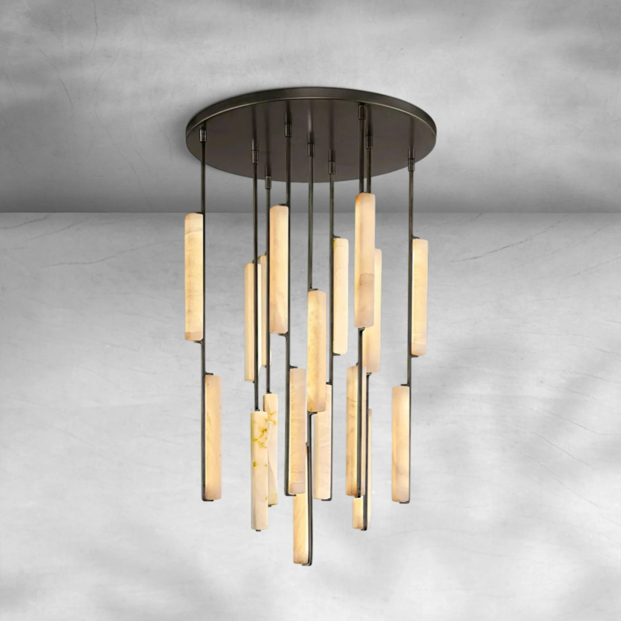 Auduban Alabaster Round Chandelier