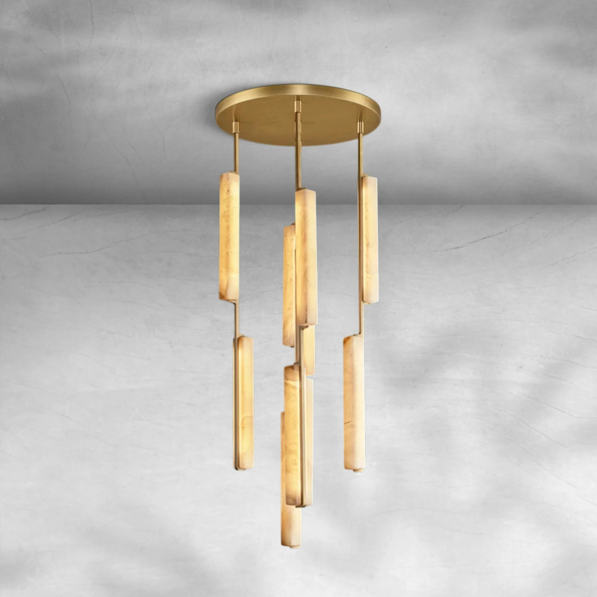 Auduban Alabaster Round Chandelier