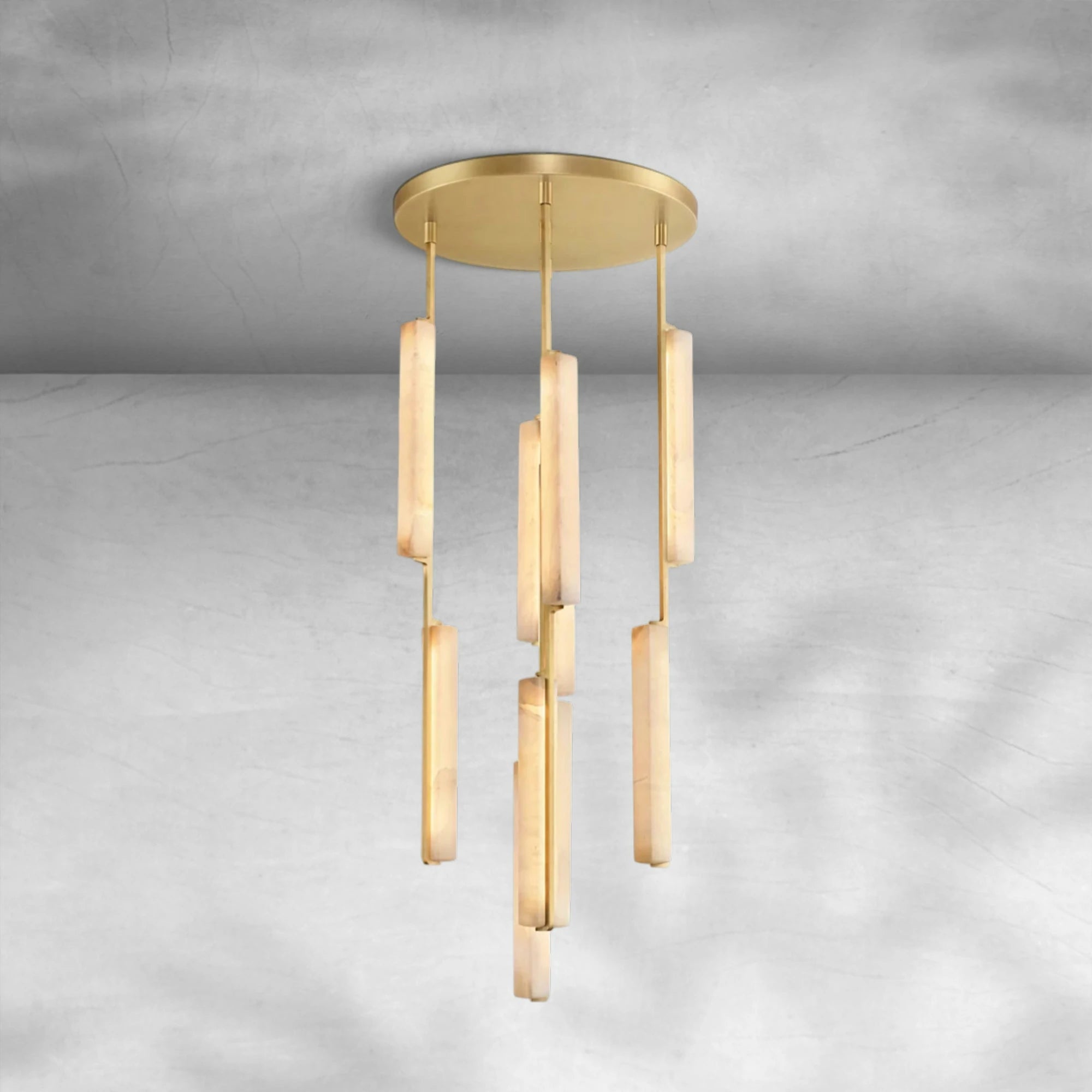Auduban Alabaster Round Chandelier