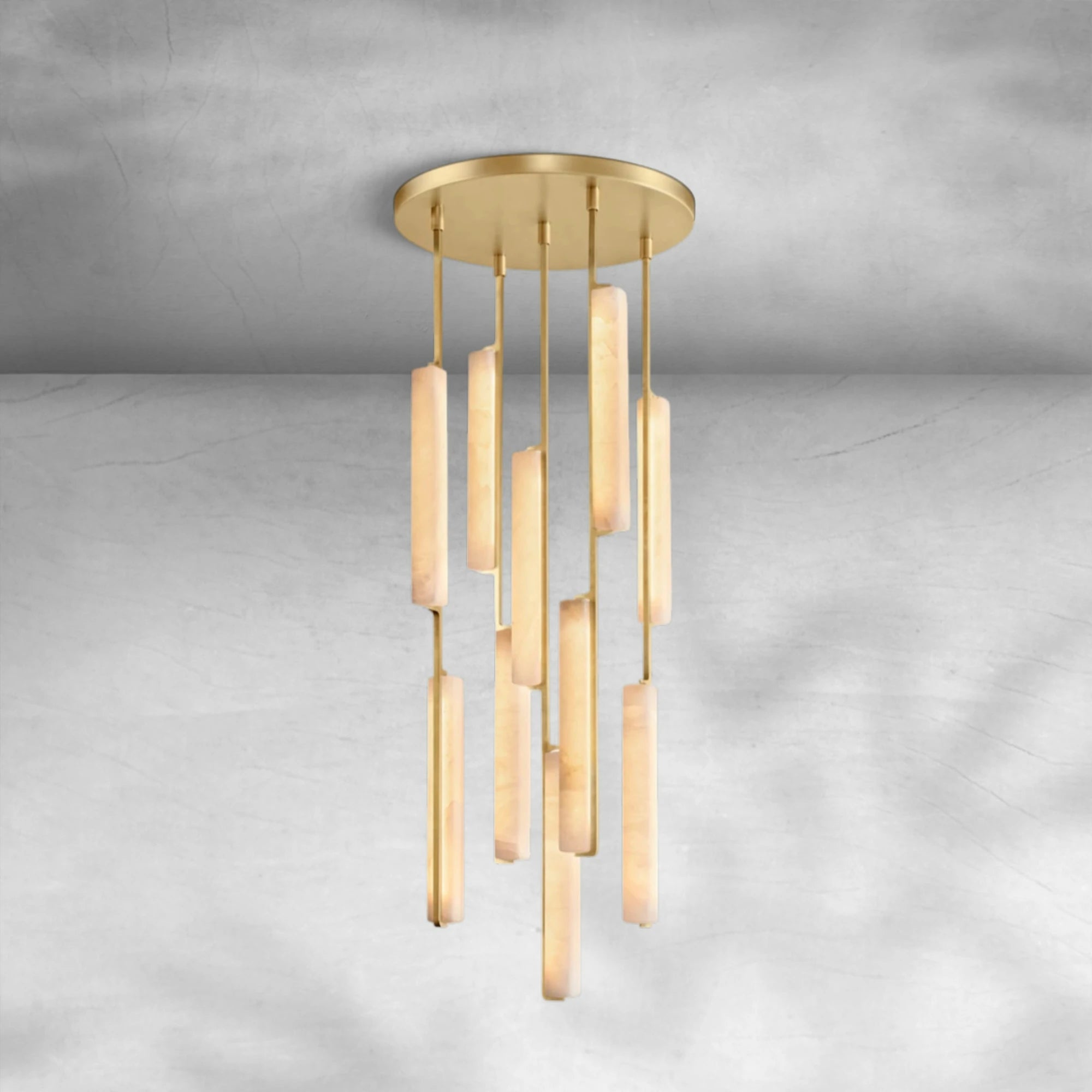 Auduban Alabaster Round Chandelier