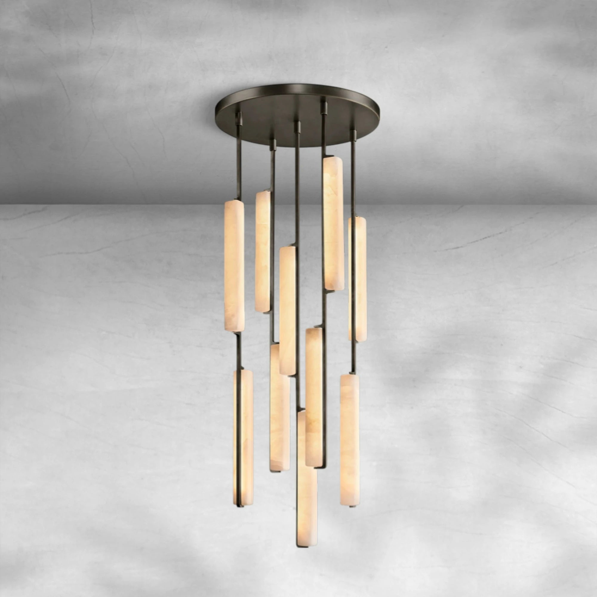 Auduban Alabaster Round Chandelier