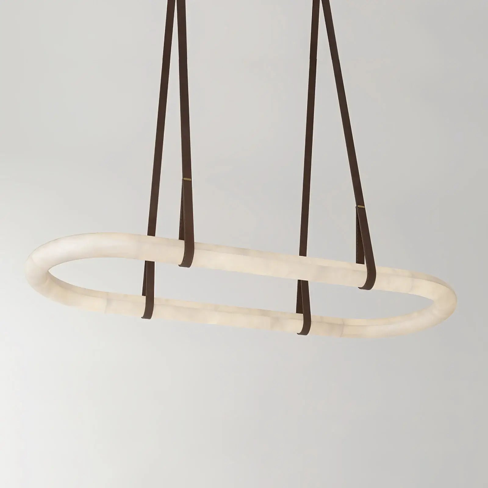 JC Circle Alabaster Chandelier