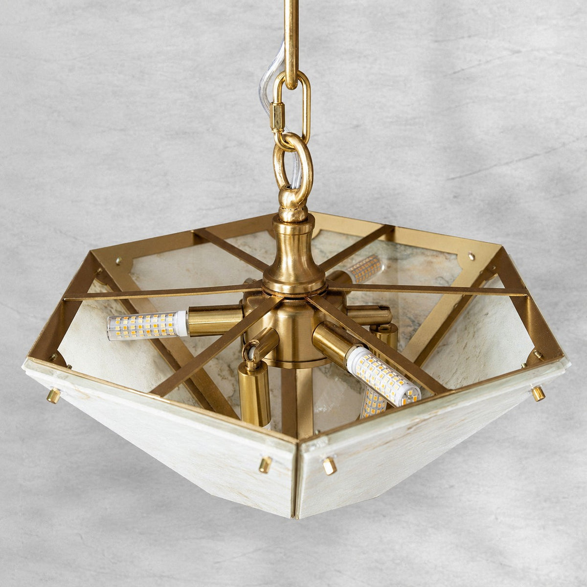 Modern Faceted Luxury stone Chandelier