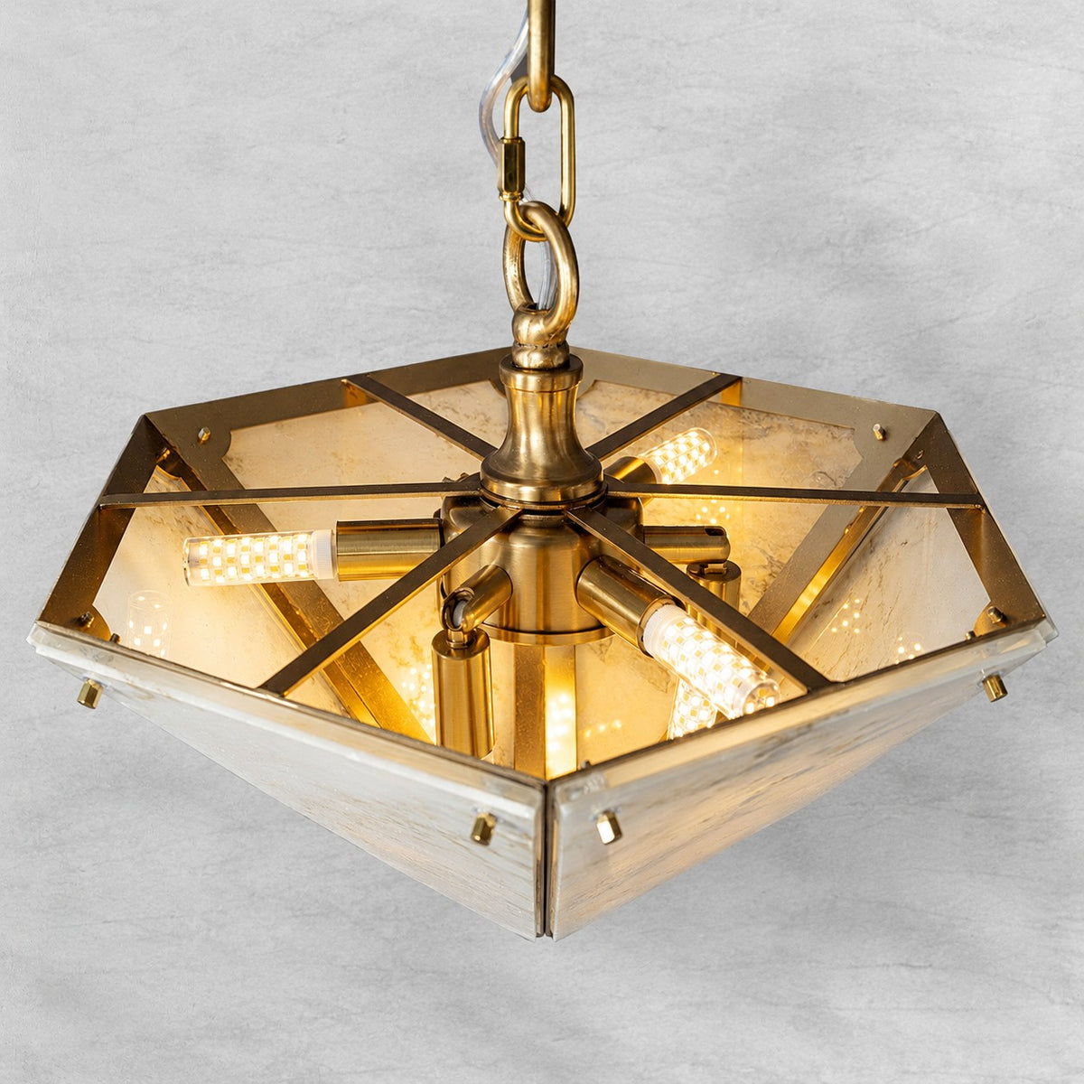 Modern Faceted Luxury stone Chandelier