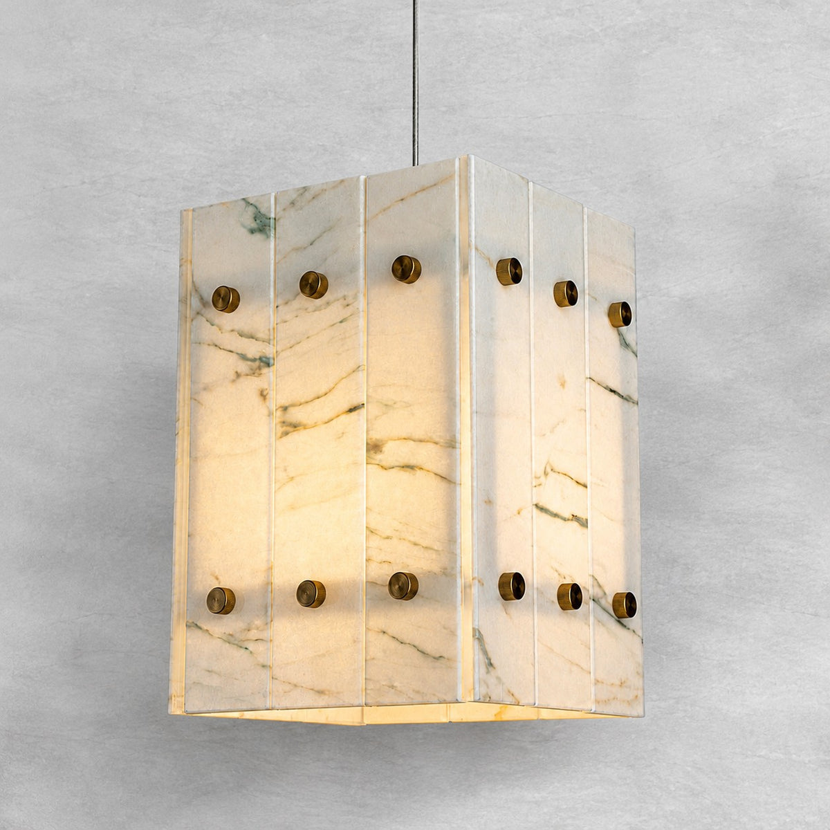 Modern Faceted Luxury stone Pendant Light