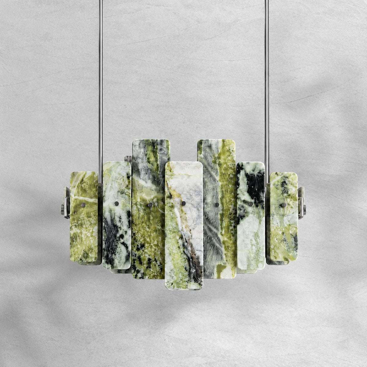 Modern Layered Luxury Stone LED Chandelier