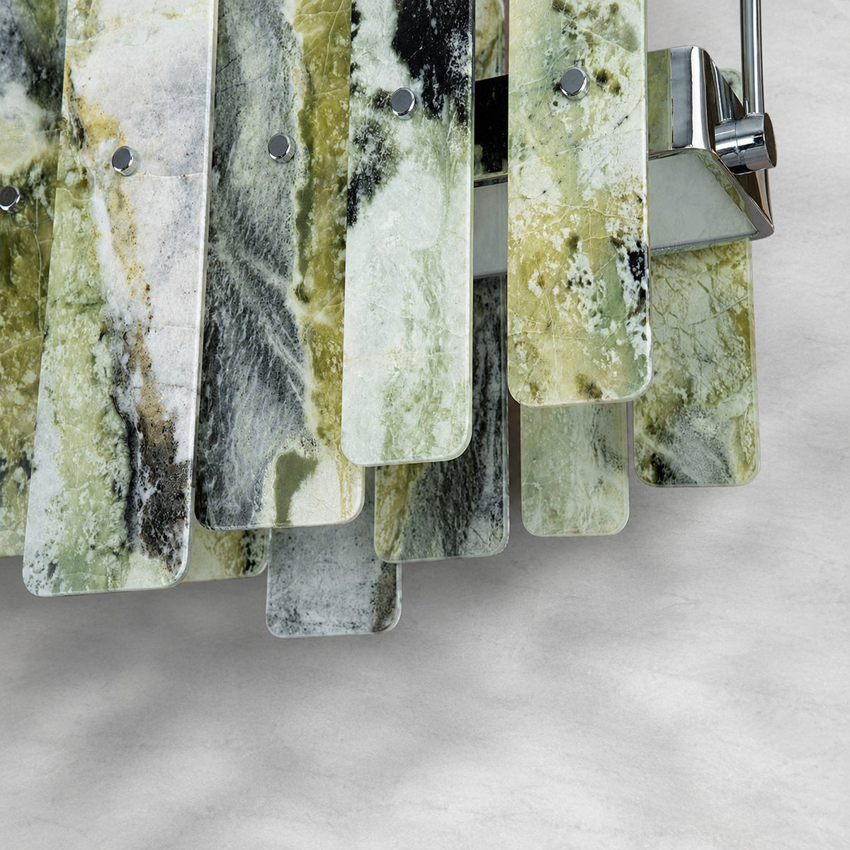 Modern Layered Luxury Stone LED Chandelier