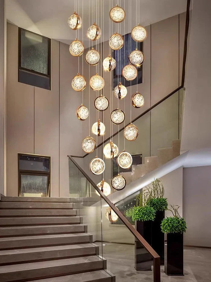 Modern Luxury Long Chandelier for Loft and Villa Spaces