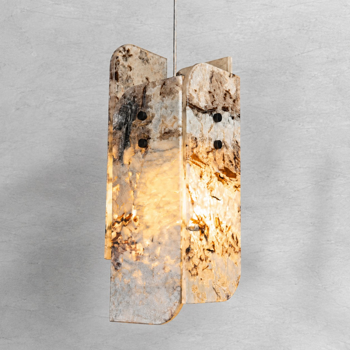 Modern Sculptural LuxuryStone Pendant Light