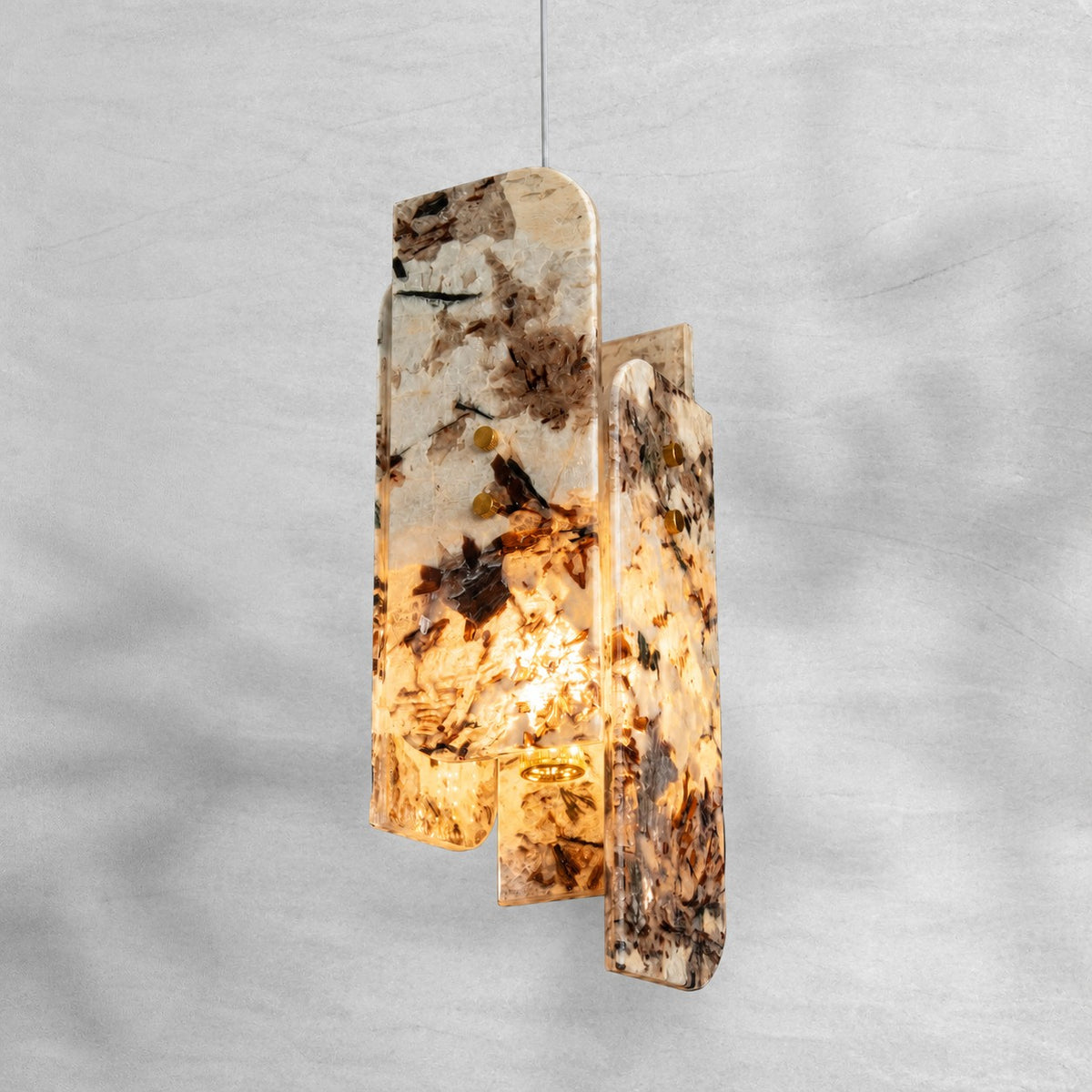 Modern Sculptural LuxuryStone Pendant Light