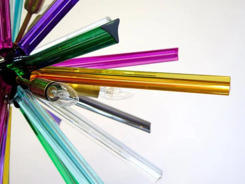 Murano Chandelier – Sputnik – 30 prisms – Multi