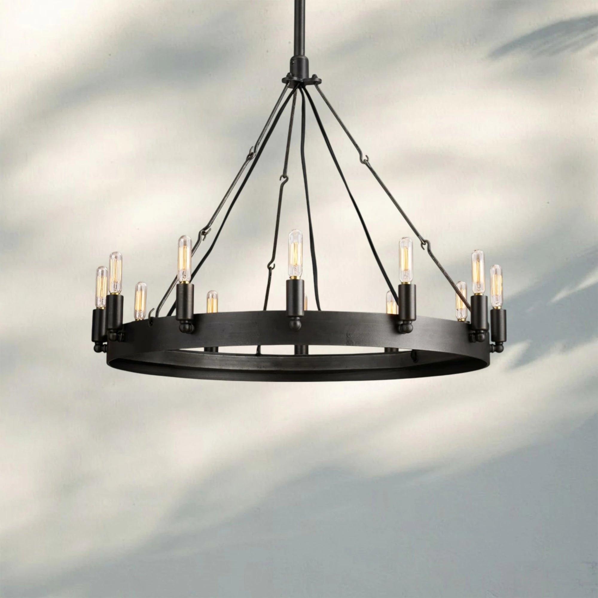 Camina Vintage Filament Outdoor Round Chandelier