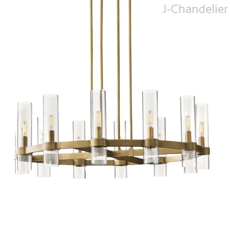 Lavelle Round Blown Glass Chandelier 36"