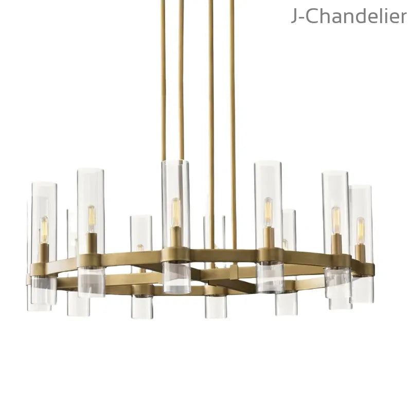 Lavelle Round Blown Glass Chandelier 36"