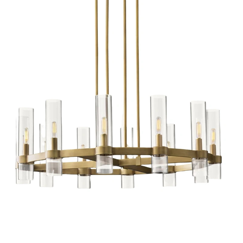 Lavelle Round Blown Glass Chandelier 36"