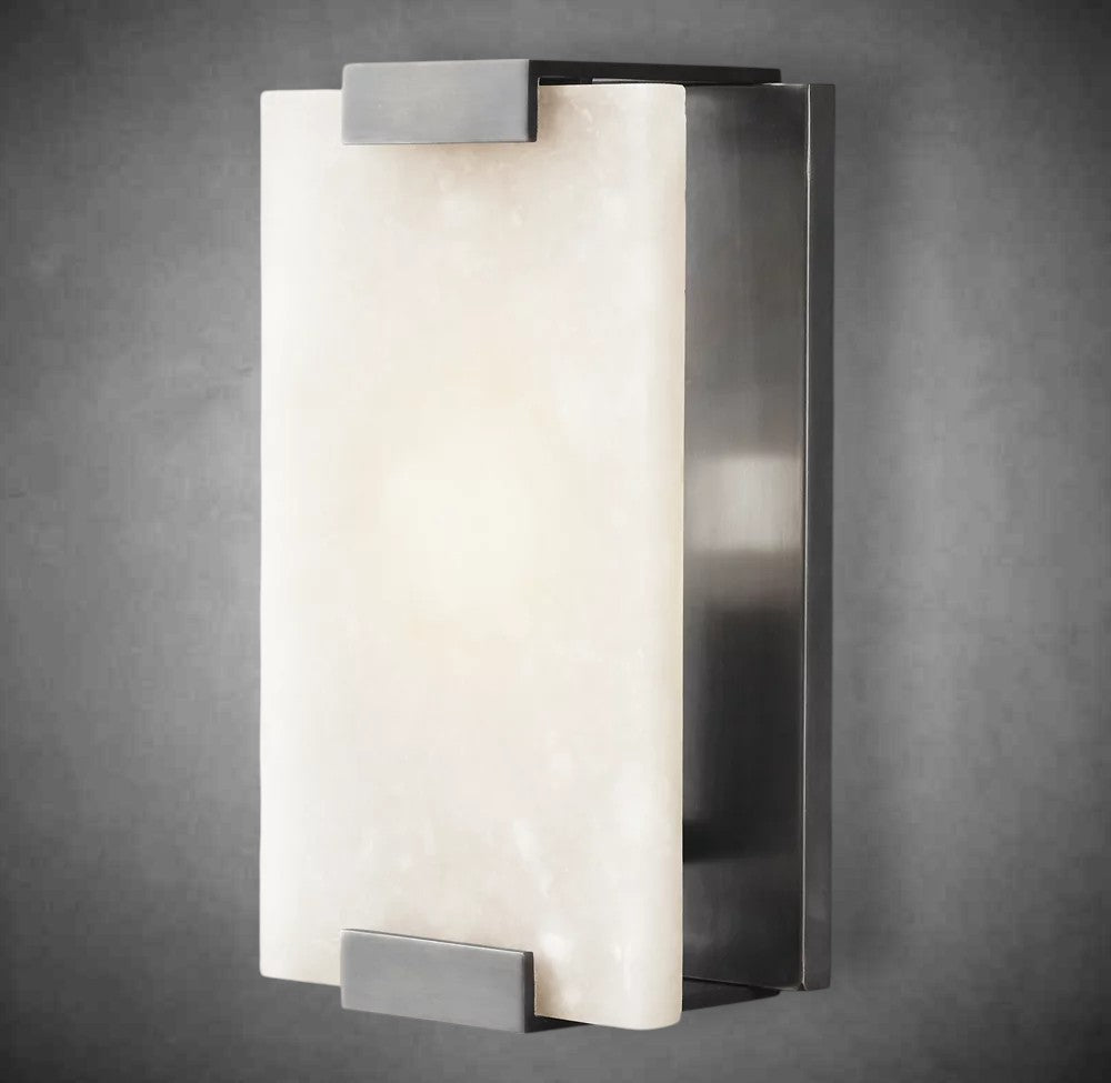 Hand-Carved Alabaster Sconce
