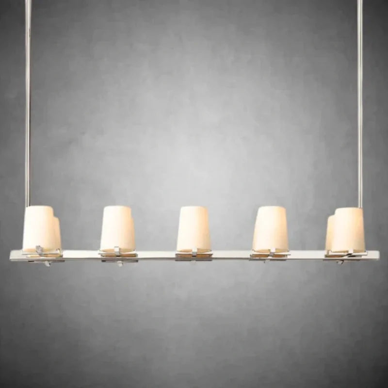 Paricia Fabric Shade Linear Chandelier 49" 60"