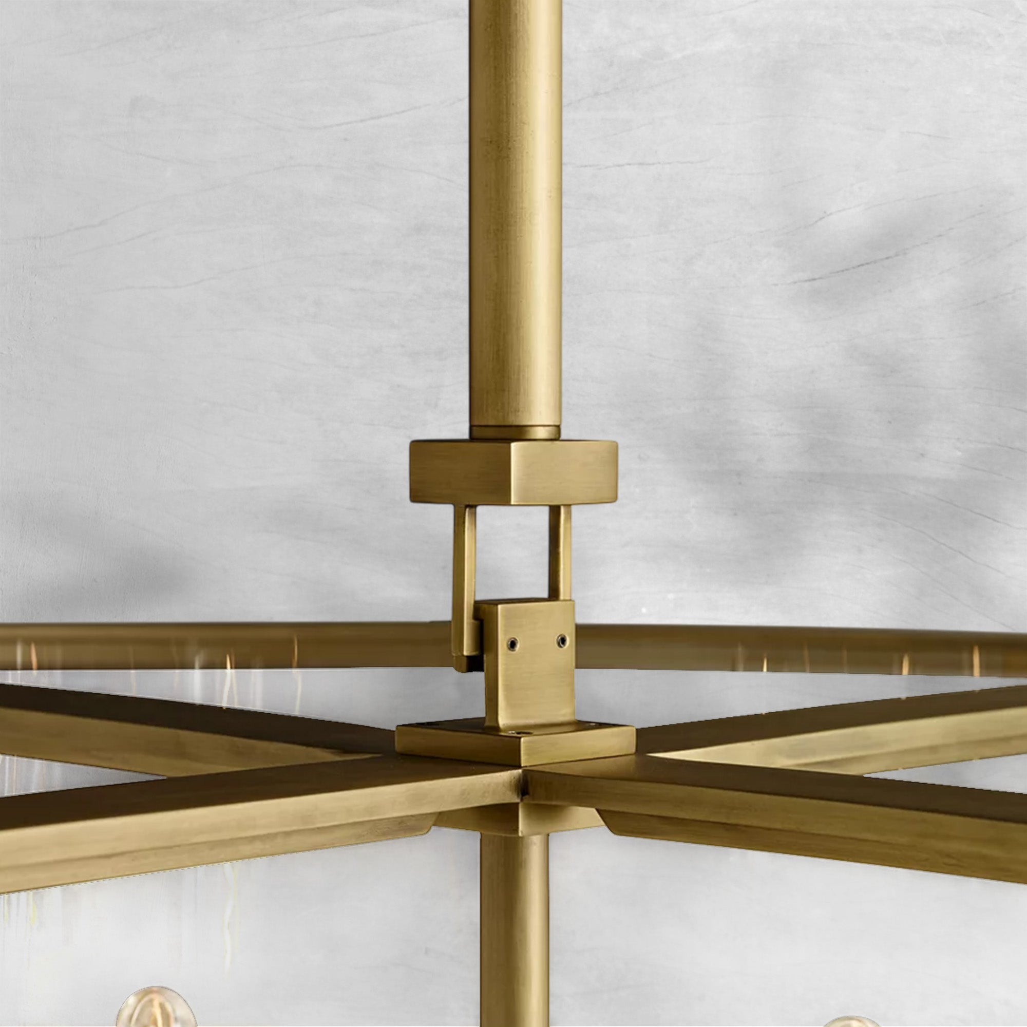 Baker Glass Lantern Modern Round Chandelier 33"44"55"