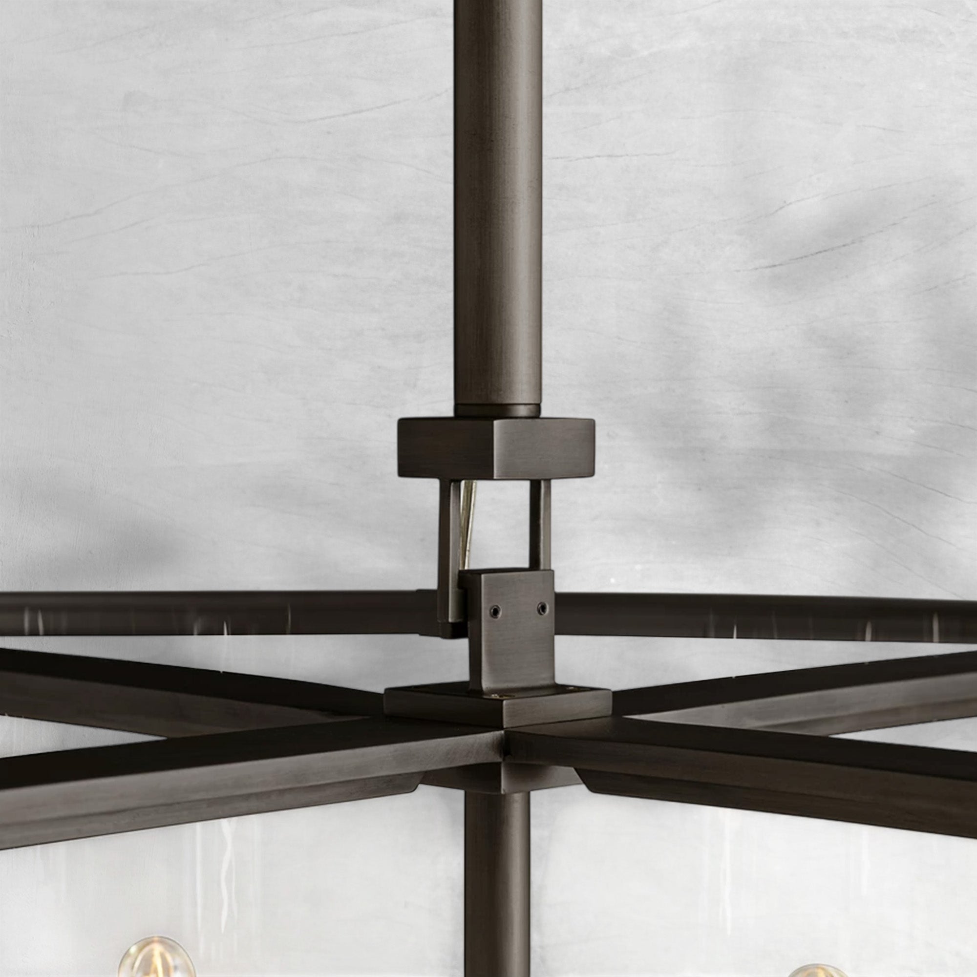 Baker Glass Lantern Modern Round Chandelier 33"44"55"