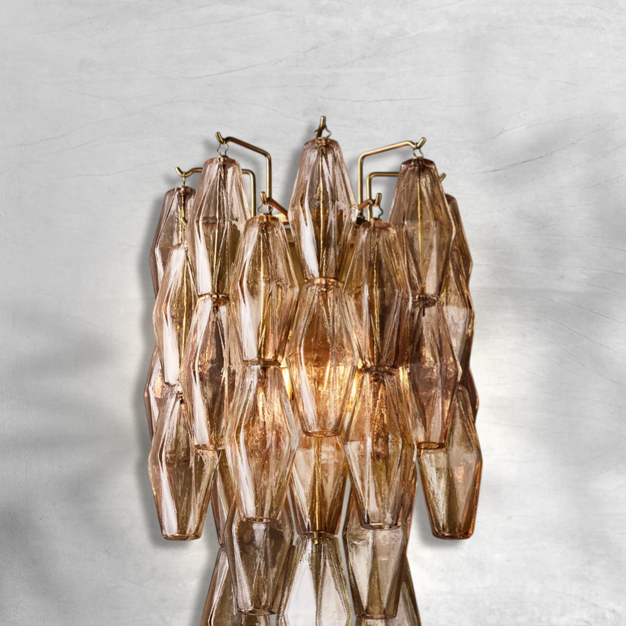 Chiaravalle Glass Short Wall Sconce