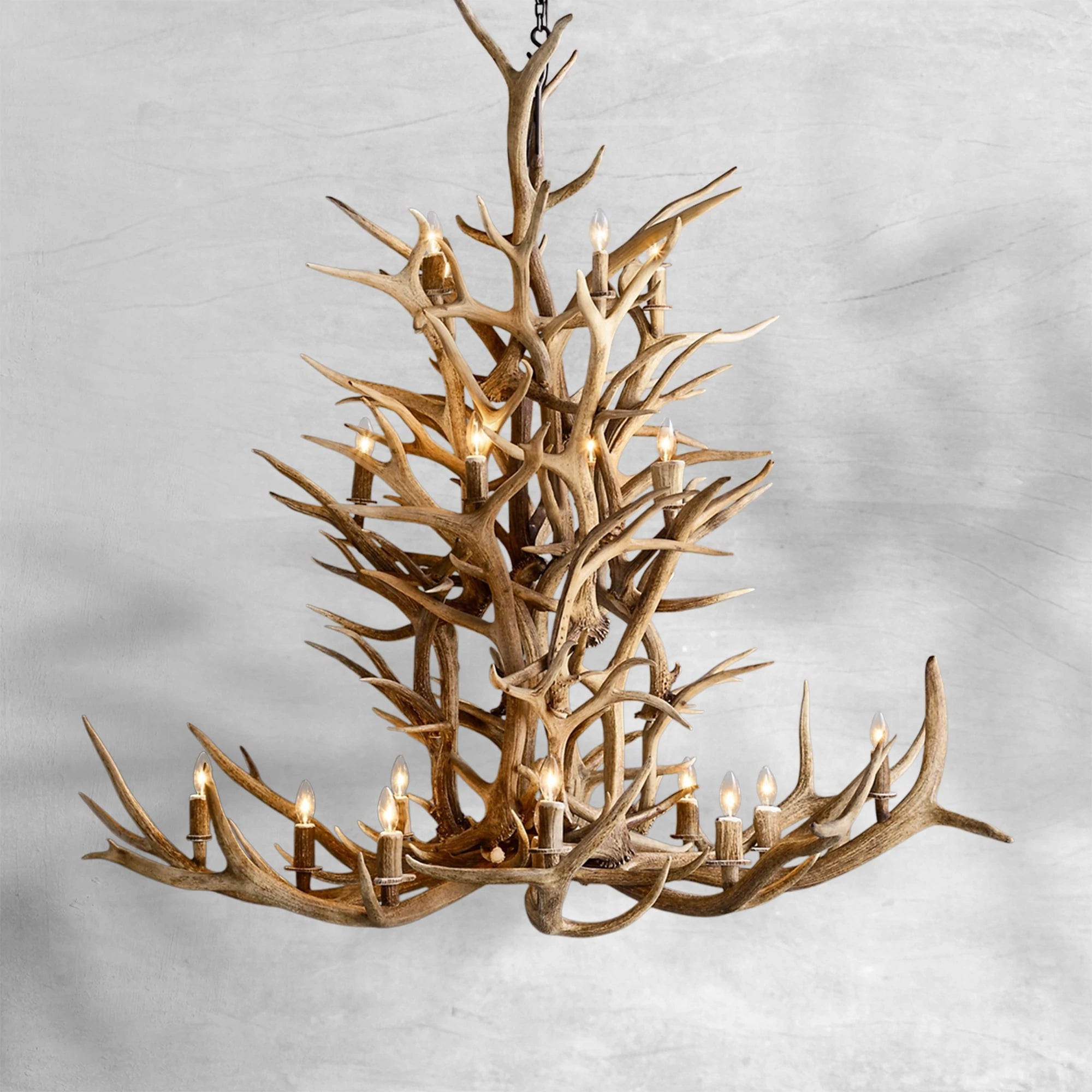 Deer Antler 20-Light Chandelier 66''