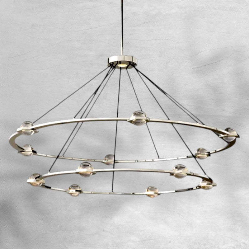 Eclatamt Two-Tier Round Chandelier 48" 60"