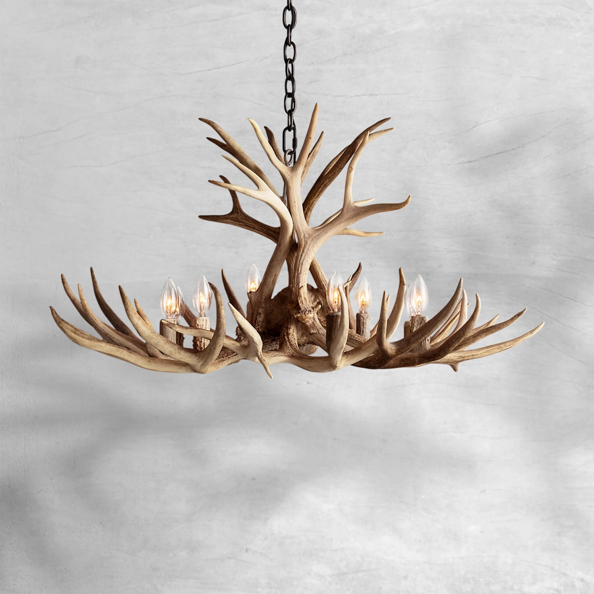 Deer Antler 8-Light Chandelier 36''
