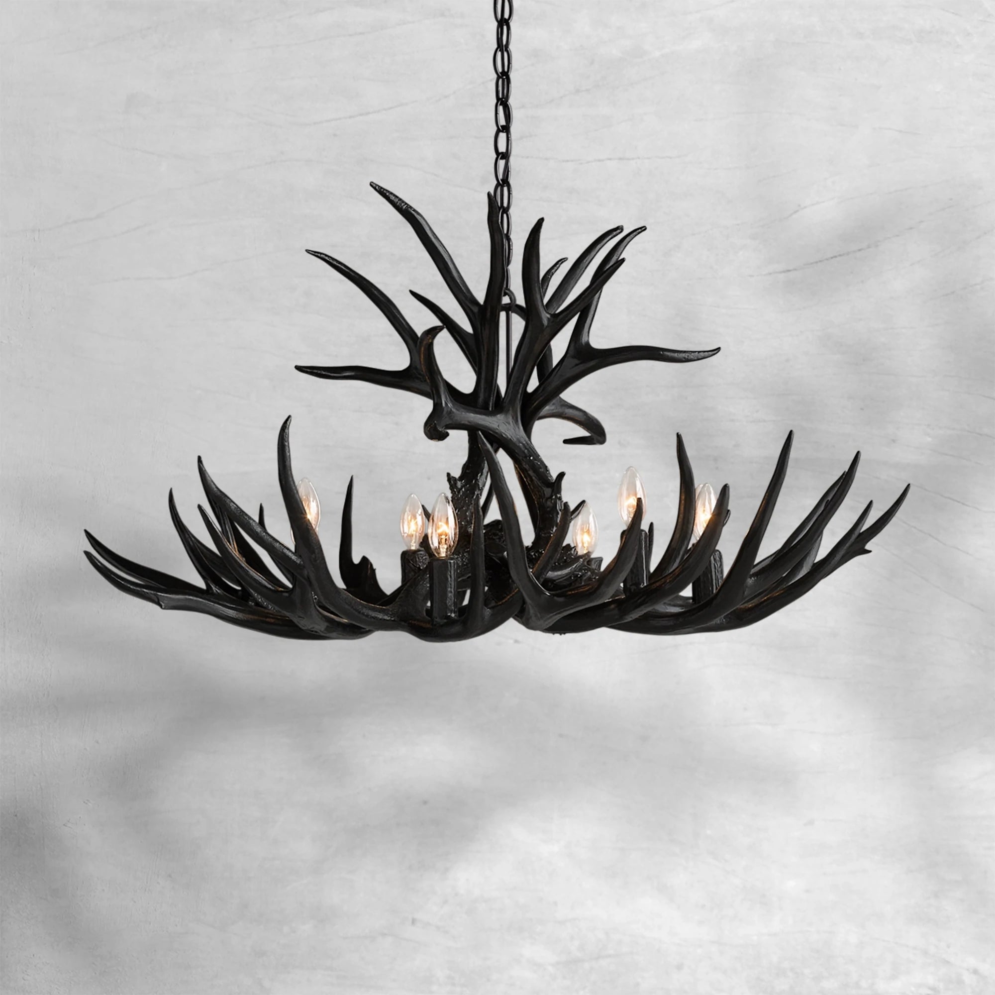 Deer Antler 8-Light Chandelier 36''