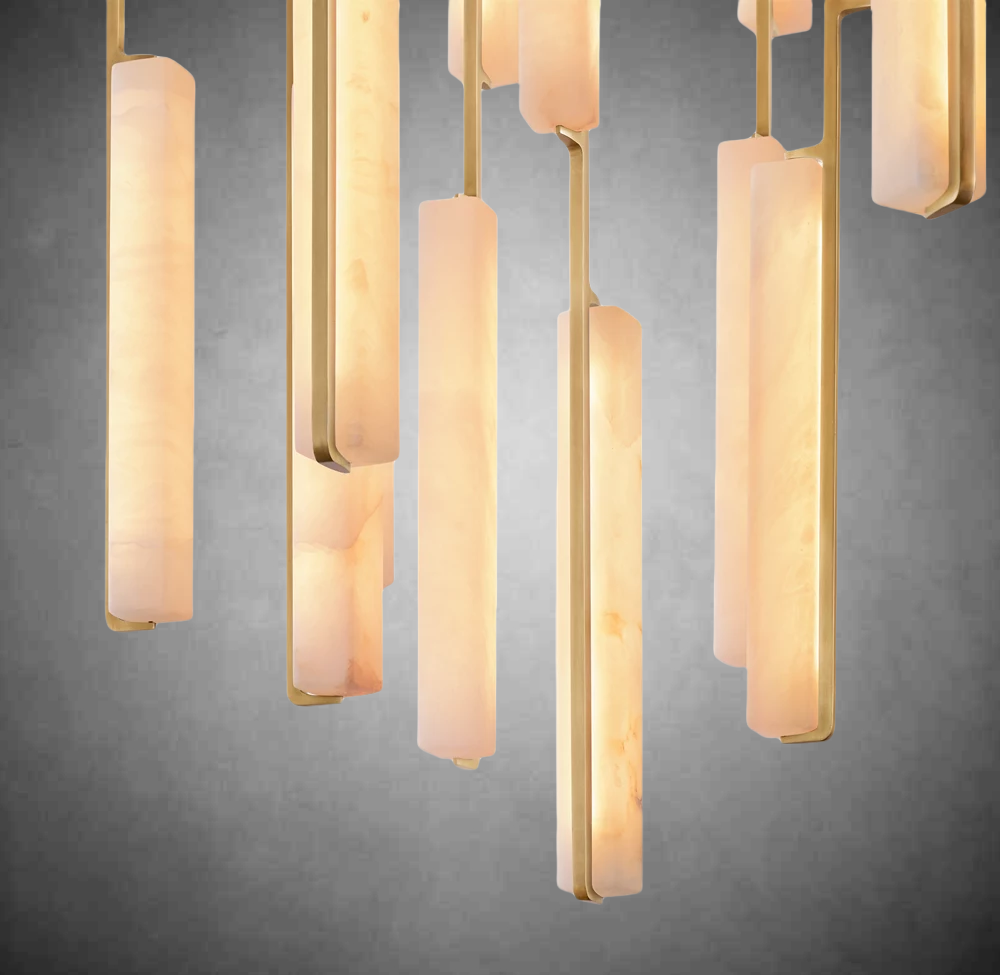 Auduban Alabaster Round Chandelier