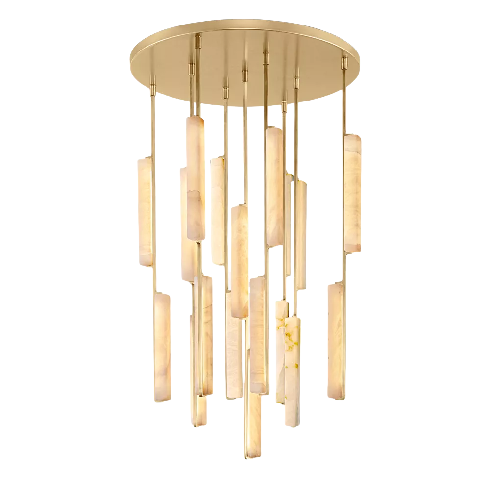 Auduban Alabaster Round Chandelier