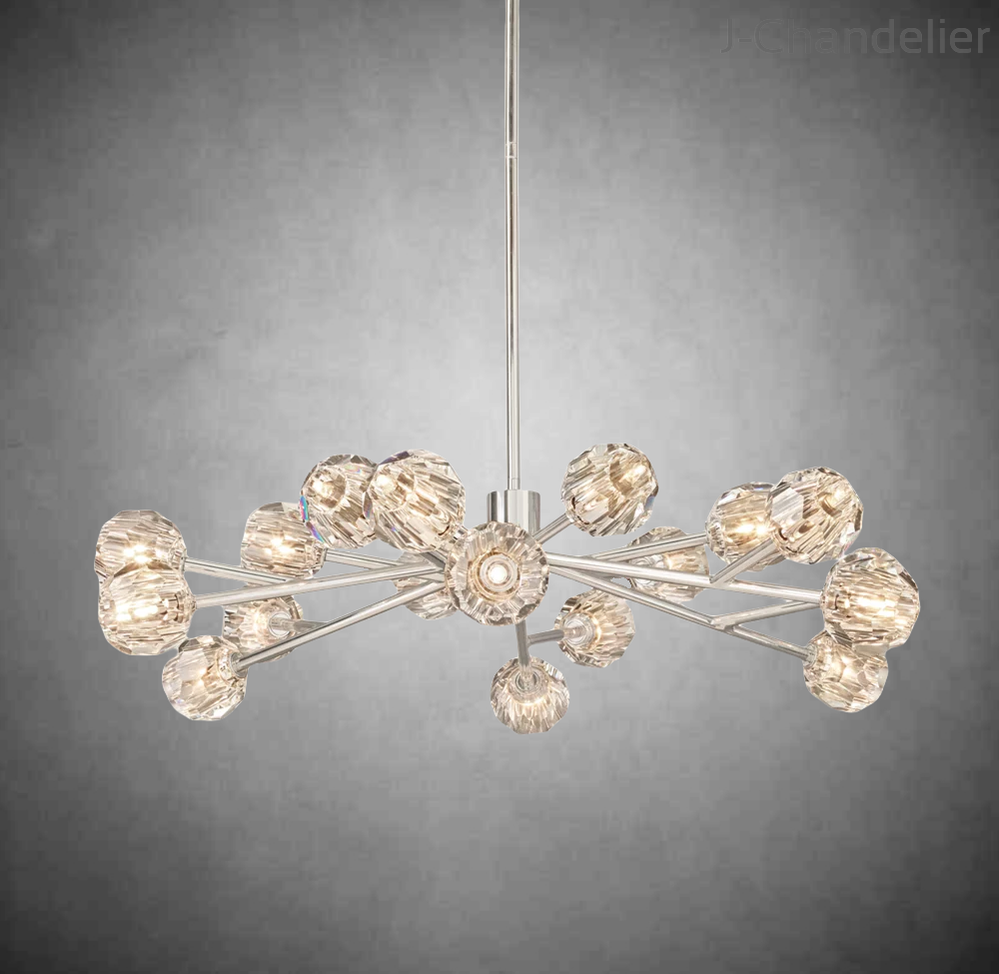 Bille De Crystal Round Chandelier 48"