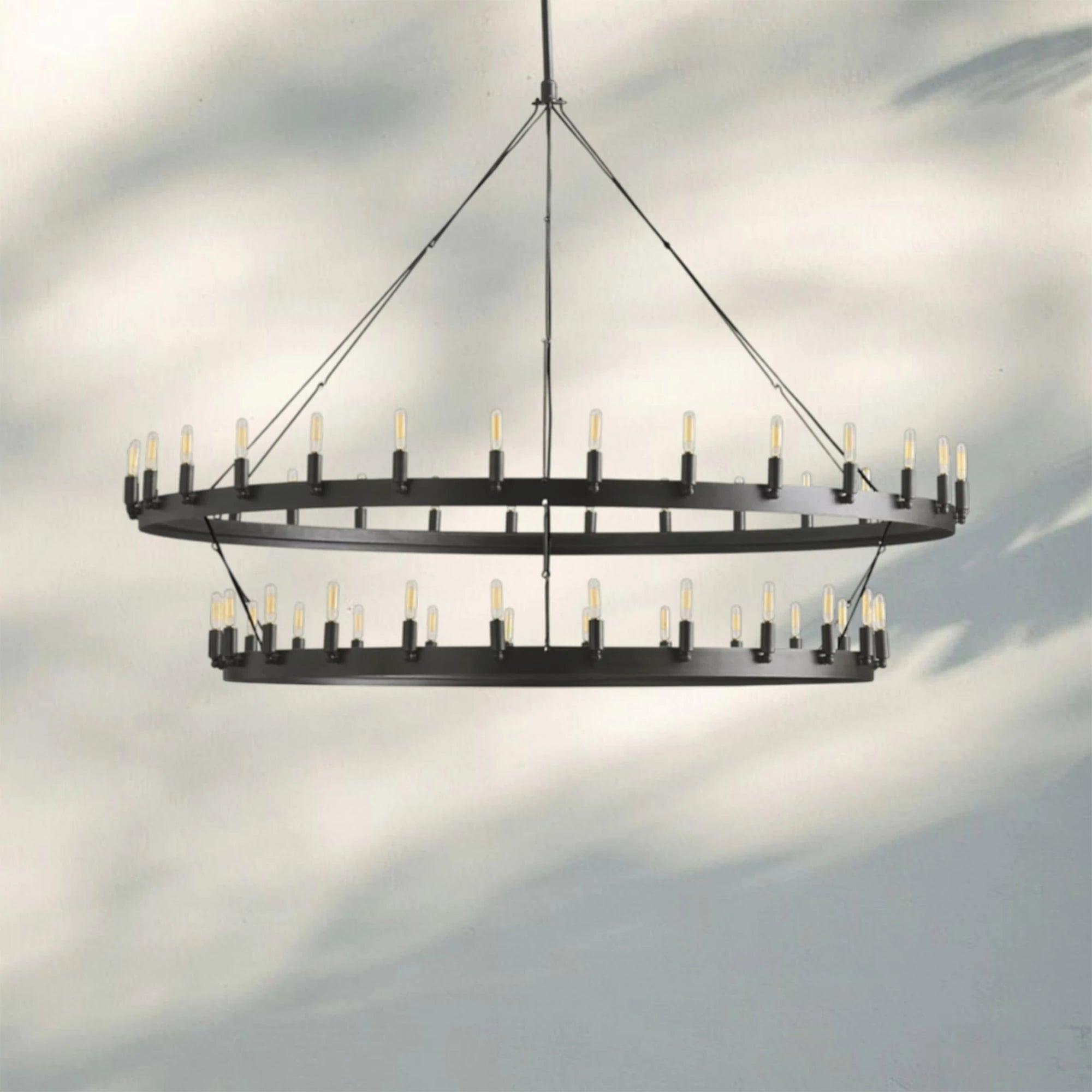 Camina Vintage Filament 2-Tier Chandelier
