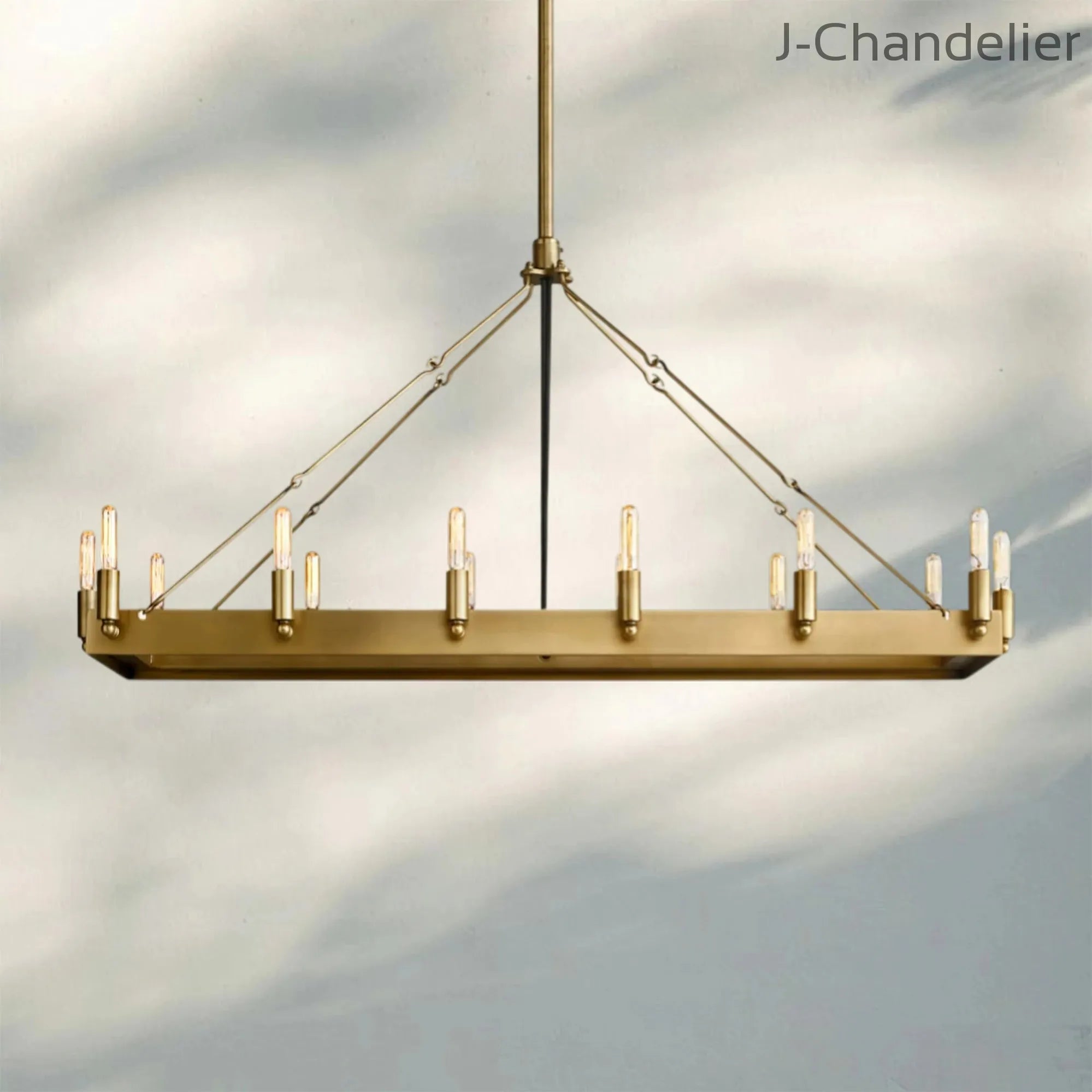 Camina Vintage Filament Rectangular Chandelier