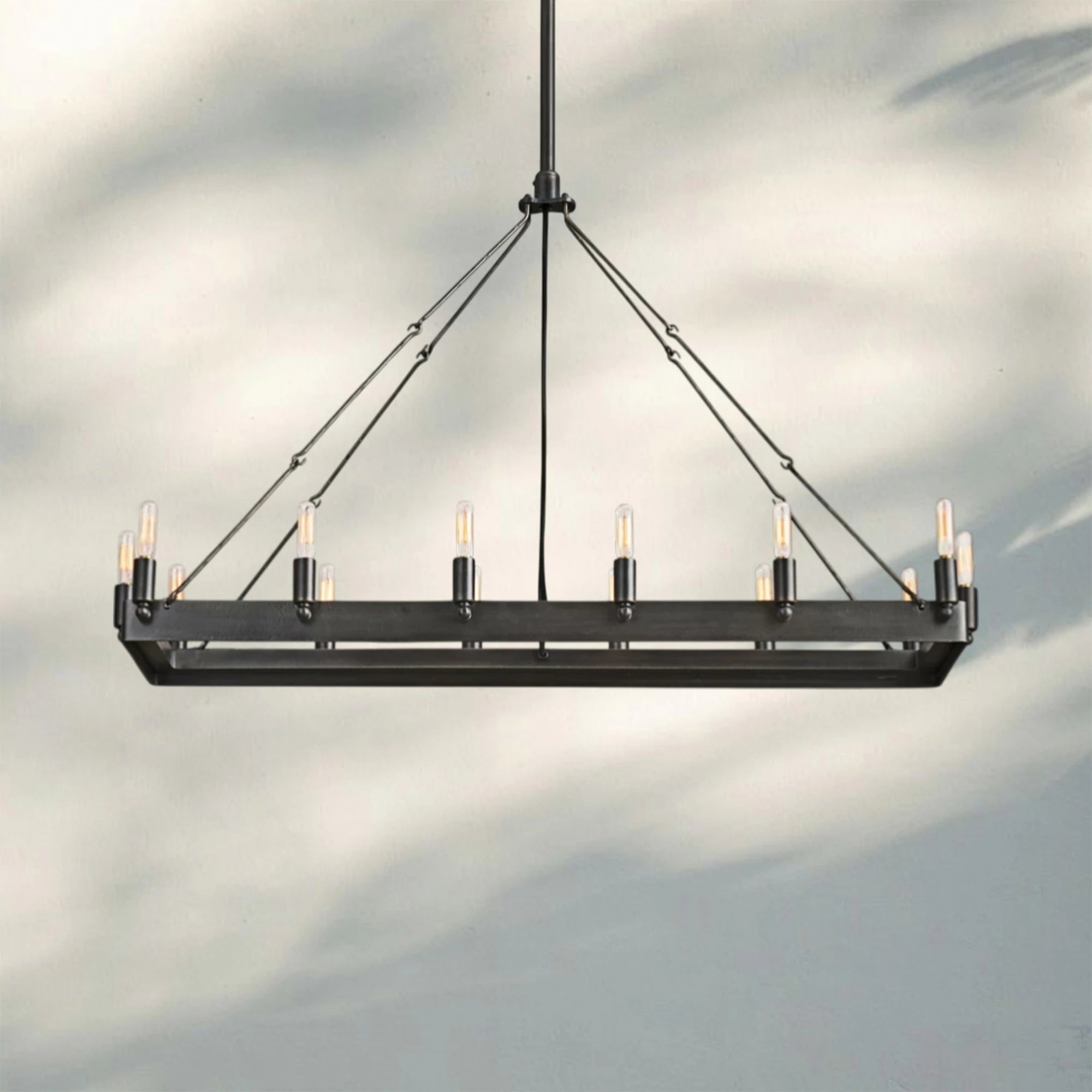 Camina Vintage Filament Rectangular Chandelier