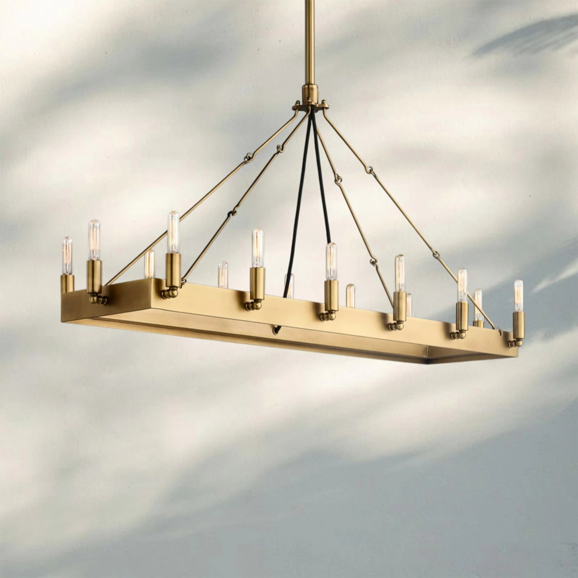 Camina Vintage Filament Rectangular Chandelier
