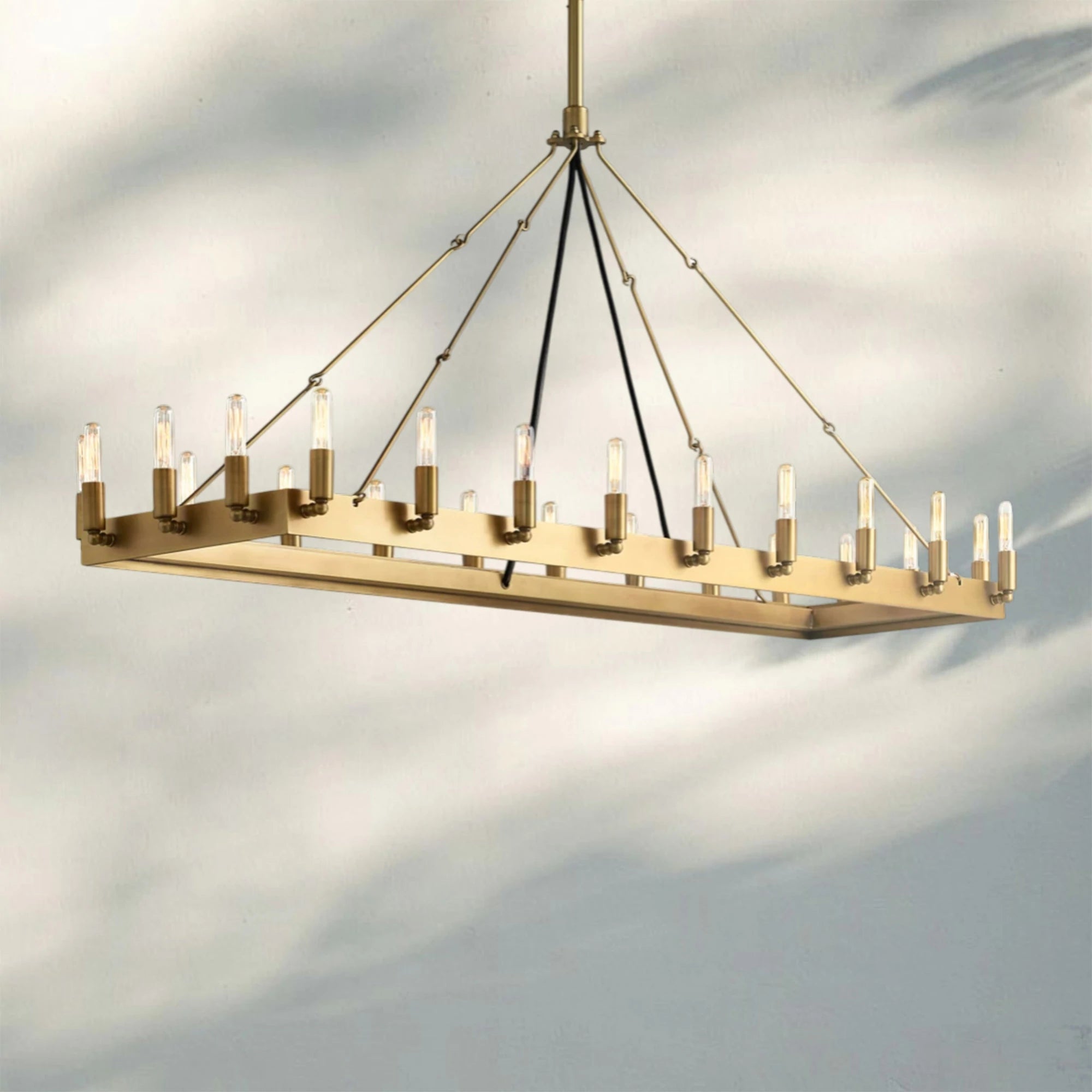 Camina Vintage Filament Rectangular Chandelier