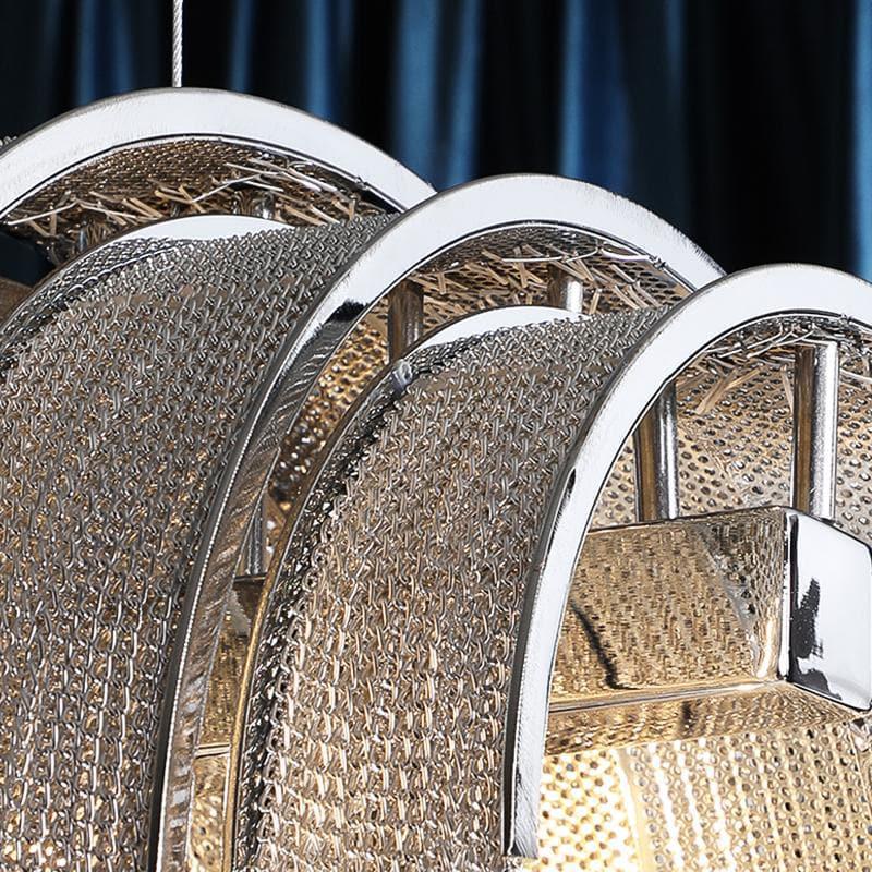 Alana Aluminum Chain Tassel Long Branch Chandelier Light  35"