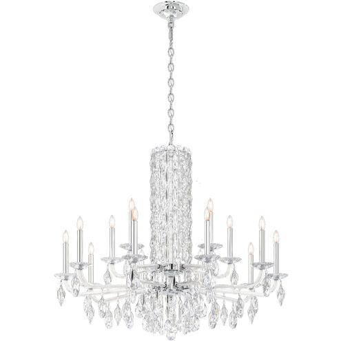 Siena Short Column Crystal Chandelier 41"