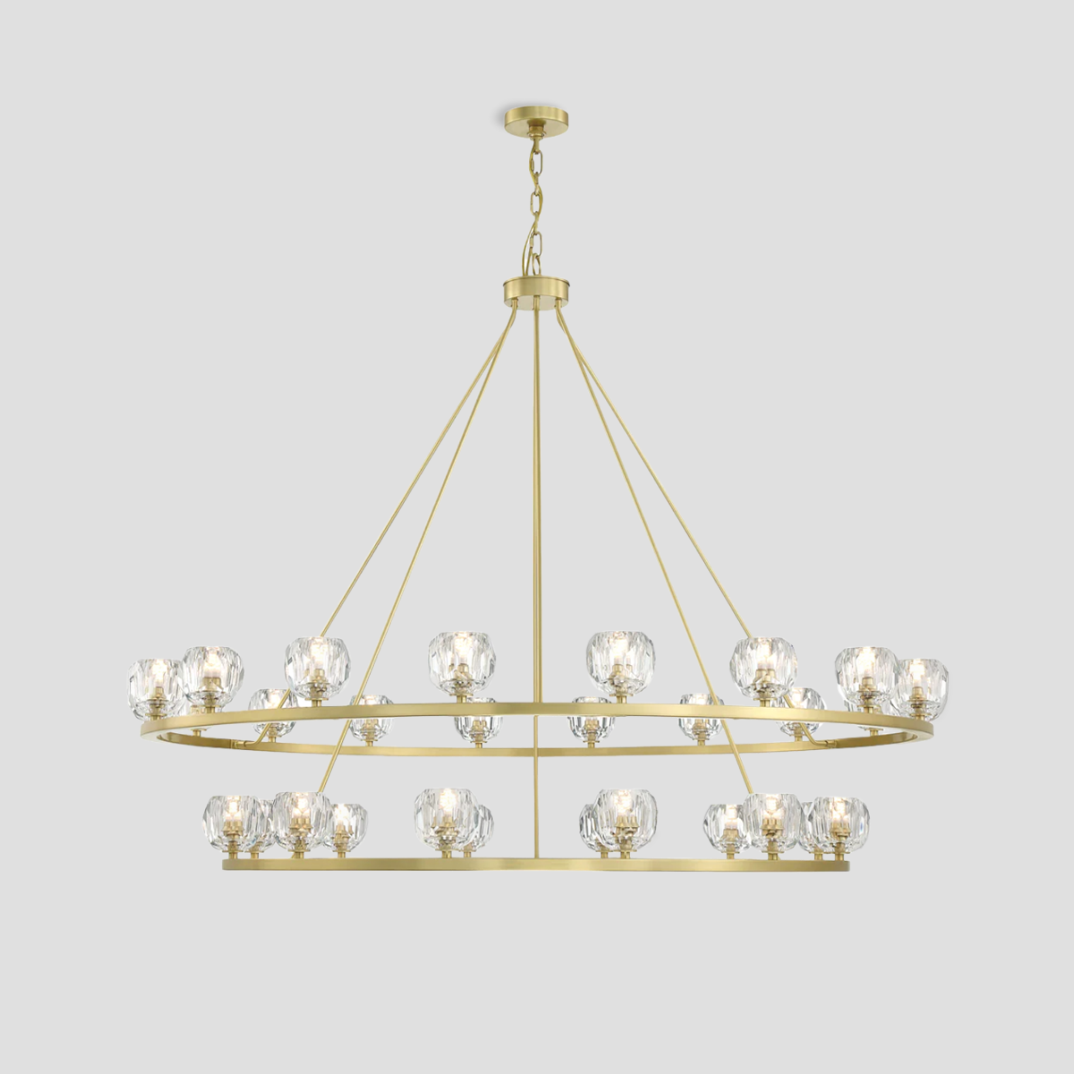 Aragon Tiered Crystal Chandelier 59"
