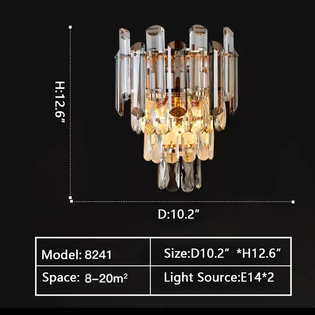 Smoke Gray Crystal Chandelier Flush Mounted Ceiling Light Fitxture Set for Dining Room/Living Room
