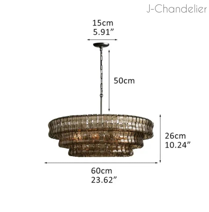 Ghiaccio Round Chandelier 24"36"48"60"