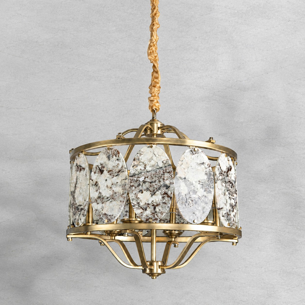 Vintage Lantern Luxury Stone Chandelier