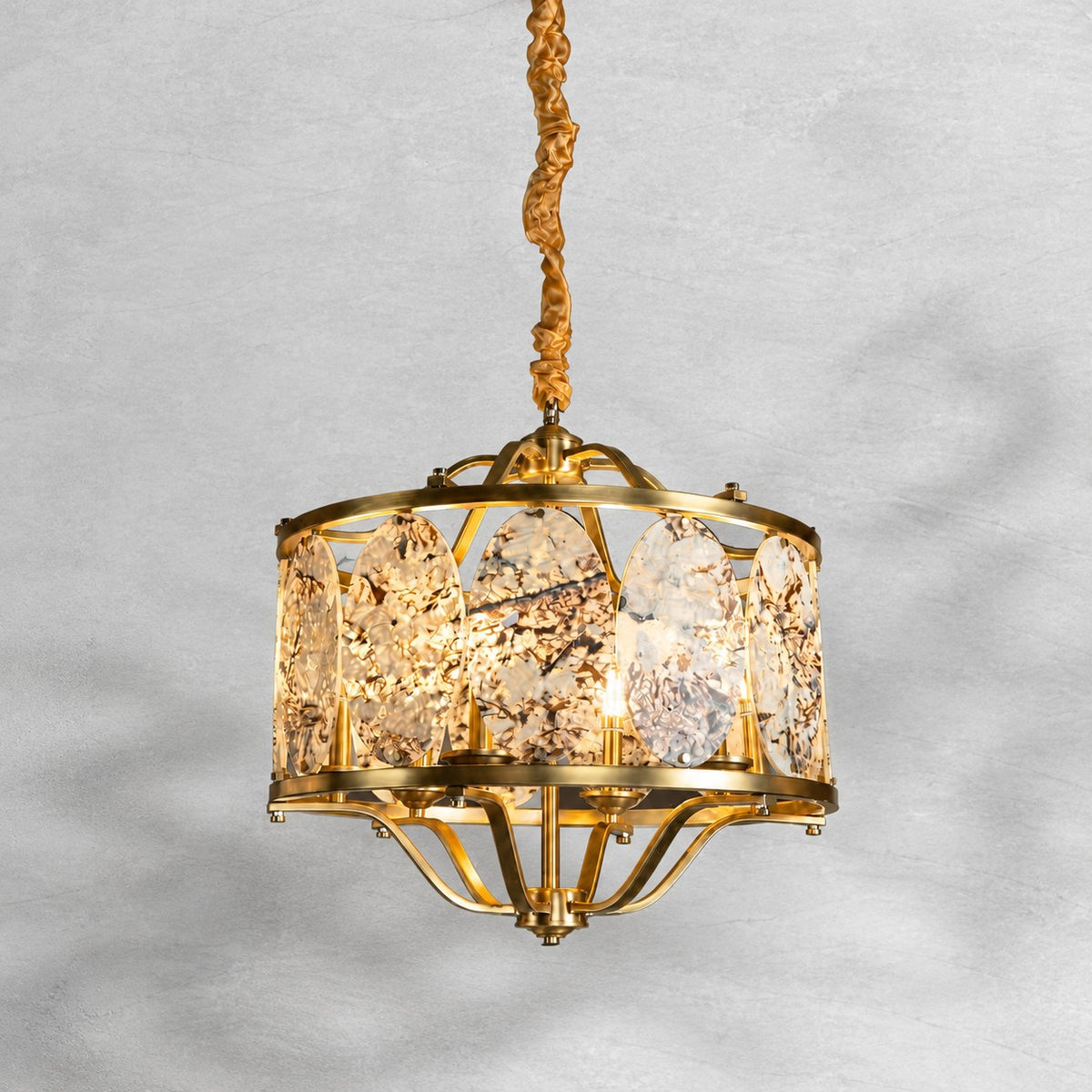 Vintage Lantern Luxury Stone Chandelier