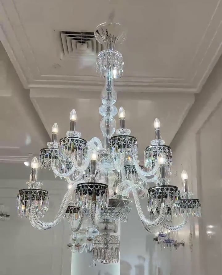 Elegant Crystal Chandelier in Italian Style for Bedroom and Living Room