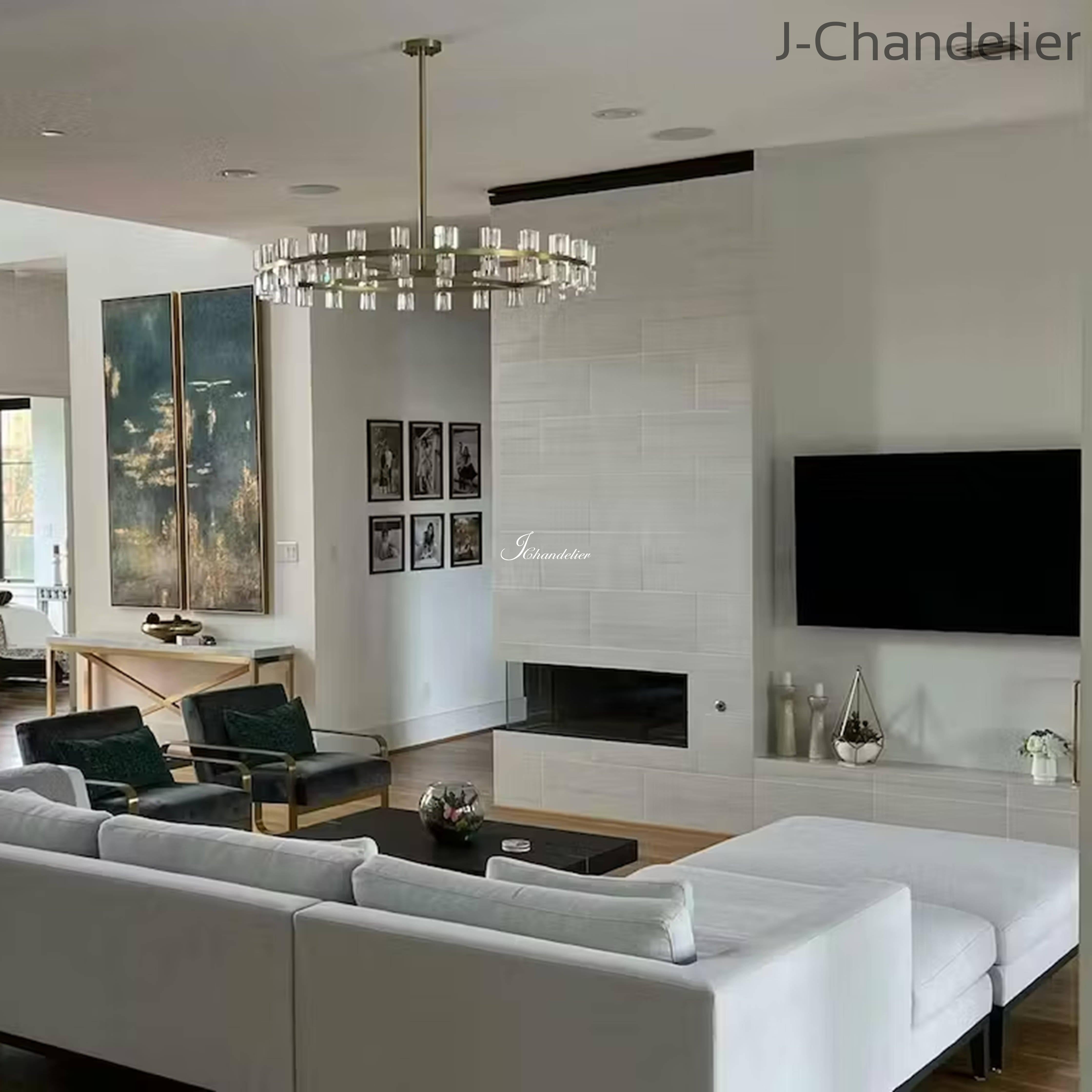 Arcachen Crystal Round Chandelier 36", 48"