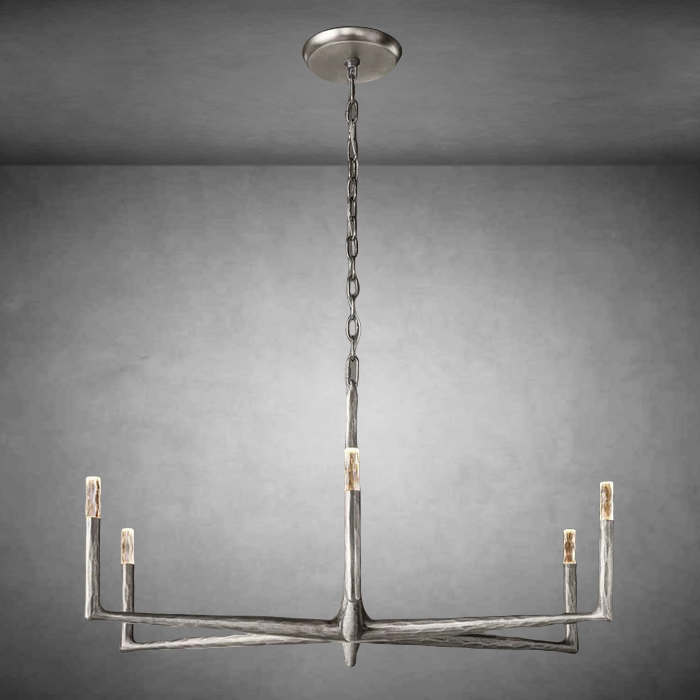 Thaddeas Forged Round Chandelier 36"48" 60" 72"